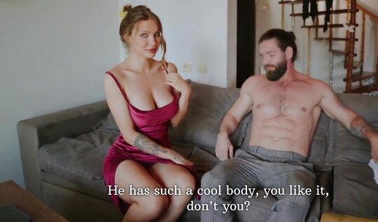 Русская баба нагло изменяет своему ухажеру с бородачом